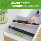 ANTOWIN 6Pcs Expandable Bamboo Drawer Dividers, Fits 17.6-21.6" Drawers - Image 4