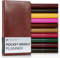 Gallery Leather Pocket Weekly Planner 2026-2027 Acadia Tan by GalleryLeather