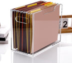 Acrylic Hanging File Organizer, Letter Size Clear Magazine Rack Folders Holder, Large Capacity Storage Box for Desk Office School, No Assembly Required - Image 7
