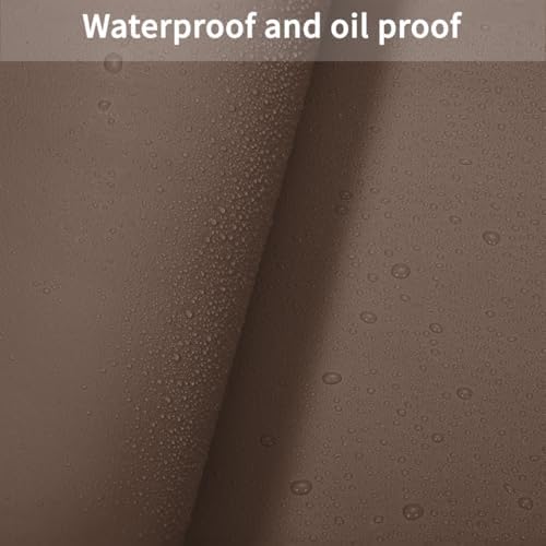Round Table Cover Protector - Can Be Used On Both Sides Waterproof and Easy to Clean Good Flatness Used for Dining Table(Mud Color+Champagne Gold Dia.41Inch) - Image 3