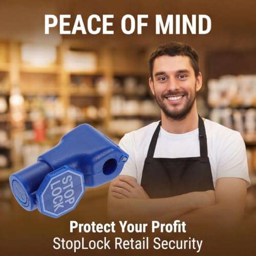 DTGN 150Pcs 6mm Magnetic Peg Hook Locks ABS Plastic, Blue - Image 7