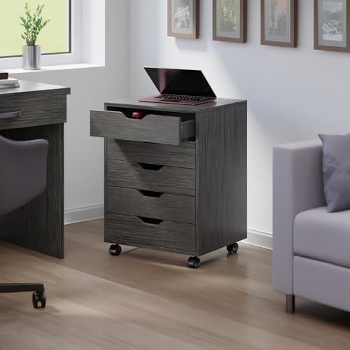 Winsome Halifax Mobile Storage Cabinet with Doors & Drawers, Stylish & Functional Home Storage Cabinet for Filing, Kitchen Organization, Moveable Furniture for Office, Dorms, Apartments - Image 2