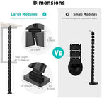 Heavy Duty Screw-in Cable Management Spine, 4-Channel Under Desk Vertebrae Cord Organizer for Wood & Laminate Standing Desks, Adjustable Floor-to-Desktop Wire Raceway with Weighted Base - Image 7