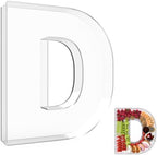 13.8" Extra Large Acrylic Letter Charcuterie Board Box, Reusable Fillable Letter Cake Candy Dish Display Serving Tray for Birthday Anniversary Party Decoration (D) by RUFHVTY