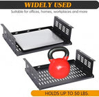 Under Desk Computer Mount for Small Form Factor SFF Computers and Pcs, Using Space 16.7" x H 4.75" x D 12" Mount Shelf Organizer for Office Home Workstation Gaming Stand up Desk - Image 4