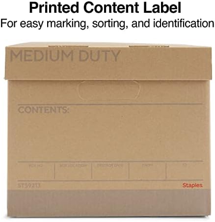 Staples Medium-Duty 100% Recycled Storage Boxes, Letter/Legal, 12-Pack - Image 5
