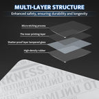 darkFlash Glass Mouse Pad 11.8×10.2 Inch, Ultra-Smooth Tempered Surface, Precision Tracking, Anti-Slip Rubber Base, Durable Etched Finish, Ideal for Gaming & Work(DMP300) - Image 4