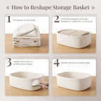 Storage Baskets for Shelves, 5 Pack, 2 Sizes Organizer Bins - Image 7