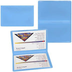 StoreSMART - Powder Blue Folding Business Card Holders - 500 Pack - Polypropylene Plastic (RPP2915PB-500) - Image 3