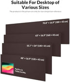 Leather Desk Mat 71" x 15.7", Rich Brown Large Desk Pad Protector - Image 5