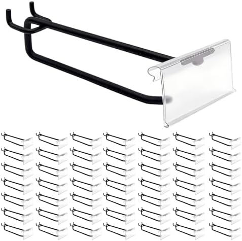 8" Pegboard Hooks with Label, 50Pcs Heavy Duty for 1/4" Board, Garage Storage by Suntree