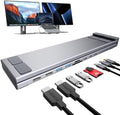 Mukiya USB C Docking Station Dual Monitor, 9 in 1 Laptop Stand with 2 HDMI by Mukiya