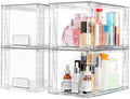 Vtopmart 4 Pack Large Stackable Storage Drawers, Clear by Vtopmart