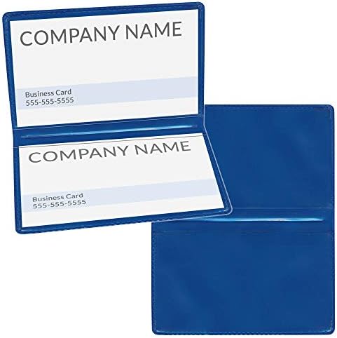 StoreSMART Metallic Blue Folding Business Card Holders - 250 Pack - Polypropylene Plastic (RPP2915MB250) by StoreSMART