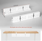 Univivi Under Desk Cable Management Tray, Cable Management, 32 inch, White - Image 5