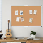 VIZ-PRO 60" x 48" Large Cork Bulletin Board, Foldable & Wall-Mounted Notice Pin Board with Silver Aluminum Frame, for School Home Office - 5' x 4' Corkboard - Image 7