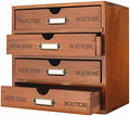 Small Wooden Drawers Wooden Box with Drawer Brown by PACKGILO