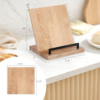 Wooden Recipe Book Holder& Kitchen Serving Tray for Kitchen Counter Decor - Image 2