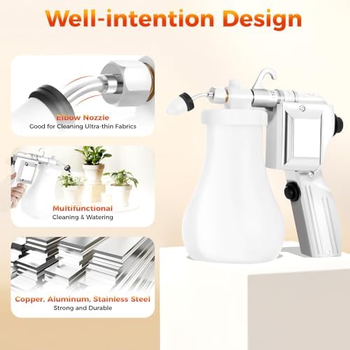 Textile Spot Cleaning Gun, 110V Portable Electric Decontamination Tool, 0.65L Adjustable Pressure Cleaning Spray Gun, Spot Removal Machine for Knitting, Printing, Dyeing, Clothing - Image 3