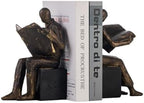 Lukitas Readers Decorative Bookends Heavy Duty Non-Slip, Bronze, Resin 8'' - Image 4