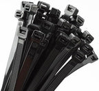 14 inch Black Zip Ties Heavy Duty 600 PACK, 200 LBS Ultra Exclusive Strong Plastic Wire Ties, Large Cable Ties Extra Long Tie Wraps, Indoor and Outdoor UV Resistant by HighQualityTies