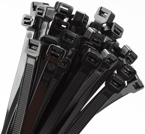 14 inch Black Zip Ties Heavy Duty 600 PACK, 200 LBS Ultra Exclusive Strong Plastic Wire Ties, Large Cable Ties Extra Long Tie Wraps, Indoor and Outdoor UV Resistant by HighQualityTies