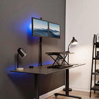 VIVO Dual Monitor Stand Up Desk Mount Extra Tall 39 inch Pole, Fully Adjustable Stand for up to 27 inch Screens, Black, STAND-V012 - Image 2