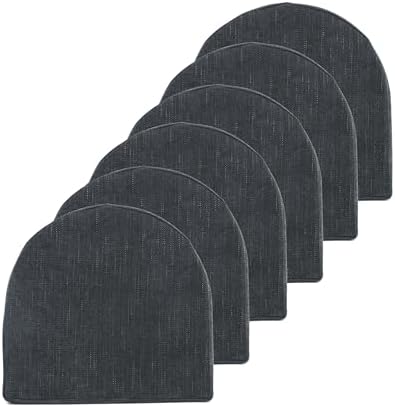 Chair Cushions: Premium High-Density Memory Foam Seat Cushion for Office, Home, & Car - Ergonomic Design for Comfortable Sitting, Relieves Pain & Tailbone Pressure with Non-Slip Bottom, 6 Pack, Black by SweetHomeCollection