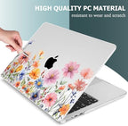 Mektron for 2026/2025/2024/2023 MacBook Air 15 INCH M5 A3448 /M4 A3241 /M3 A3114 /M2 A2941 Case, Printed Plastic Hard Shell Cover with 15.3" Liquid Retina Display Touch ID, Floral P165 - Image 4