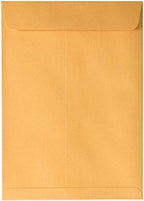 JAM PAPER 7 1/2 x 10 1/2 Open End Catalog Envelopes with Peel and Seal Closure - Brown Kraft Manila - 100/Pack - Image 4