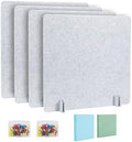 4 Pack Desk Privacy 23.6" x 23.6" Acoustic Divider Panel Portable Desk Partition Desk Divider Noise Visual Isolate Table Divider for Student Study Reception Area Office Library by deleite