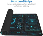 48x24in Cyberpunk Gaming Mouse Pad, Futuristic HUD Extended Desk Mat - Image 2