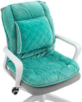 Office Chair Cushion Soft Seat Pad with Backrest Upgraded Lumbar Support Desk Chair Cushions for Dorm, Desk, Rocking Chairs，Patio by Gujuja