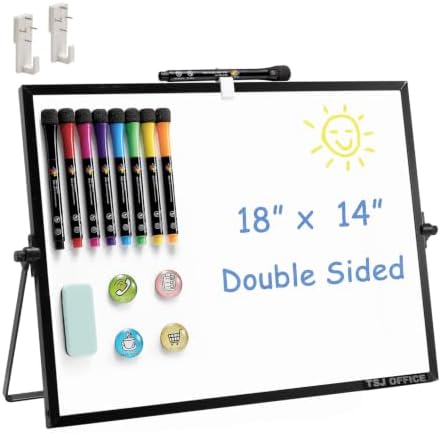 TSJ OFFICE Small White Board - 18 X 14 Inches Black Framed Dry Erase Board by TSJOFFICE-WipeCleanThinkGreenWorkSmart