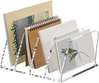 SANRUI Acrylic Desk Mails File Sorter Clear Letter Organizer Holder,4 Slot by SANRUI