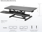 VIVO Black 48 in Standing Desk Converter, DESK-V048KB - Image 3