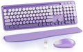 UBOTIE Wireless Keyboard and Mouse Combo, Phone Holder (Purple) by UBOTIE