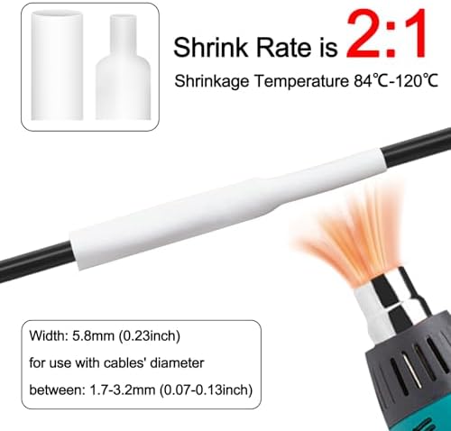 10 Pack Compatible with HSe-211 HSe211 5.8mm 0.23'' Heat Shrink Tube HS211 - Image 2