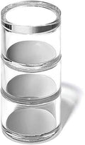 OfficeGoods 3-Tier Stackable Acrylic Holder, Clear with Silver Metal Base by OfficeGoods