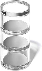 OfficeGoods 3-Tier Stackable Acrylic Holder, Clear with Silver Metal Base by OfficeGoods