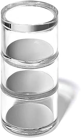 OfficeGoods 3-Tier Stackable Acrylic Holder, Clear with Silver Metal Base by OfficeGoods