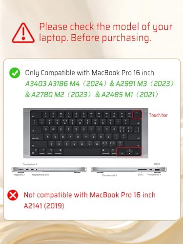 Seorsok Compatible with MacBook Pro 16 inch Case 2026-2021 M5 M4 M3 M2 M1 A3429 A3428 A3403 A3186 A2991 A2780 A2485,Fabric Leather Plastic Hard Shell Case & Keyboard Cover,Reddish Woven No Logo Cutout - Image 3