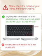 Seorsok Compatible with MacBook Pro 16inch Case 2026-2021 M5 M4 M3 M2 M1 A3429 A3428 A3403 A3186 A2780 A2485,Elegant Fabric Leather Plastic Hard Shell Case&Keyboard Cover,White Woven No Logo Cutout - Image 3