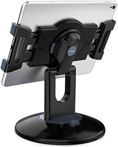 AboveTEK Retail Kiosk iPad Stand, 360° Rotating Commercial POS Tablet Stand, Fits 6"-13" (Screens) iPad mini Pro-Business Swivel Tablet Holder, for Store Office Reception Kitchen Desktop (Black) by AboveTEK