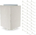 Azar Displays 701414-WHT-4W32 Rotating Countertop Display Kit with Peg Hooks Included, 14 Inches Wide x 14 Inches Deep x 20 Inches High, Pegboard Spinner Organizer, White by AzarDisplays