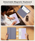 Touch Keyboard Case for Samsung Galaxy Tab S11 Ultra 14.6 Inch 2025, Galaxy Tab S11 Ultra Case Keypad with Precise Trackpad, Backlit Keyboard Cover with Pen Holder for Samsung Tablet 14.6'', Lavender - Image 4