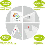Magnetic Tabletop Desktop Easel &Whiteboard with Bonus 8X Dry Erase Markers. Double Sided and Self-Standing (16” X 12.5”) (Pack of 2) - Image 2