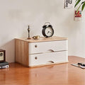 Desktop File Cabinet - Desktop Storage Box with Drawers - Solid Wood Storage Box - Desktop Organizer, with Drawer Wooden Artist Storage Supply Box, Multi Level Countertop,A-2 Drawer by Unknown