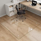 Tempered Glass Chair Mat for Carpet, 46"x46" Clear Floor Mat by MYSUNORIA