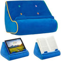 Gifts for Readers & Writers Tablet & Book Stand, Soft Reading Pillow, Book Holder with Pockets for Storage, Suitable for eReader/iPad/Kindle or Galaxy Devices, Book Couch Blue by GiftsforReadersWriters